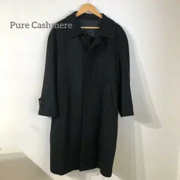 퓨어 캐시미어 블랙 코트 캐시미어