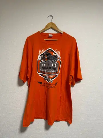 GILDAN 오렌지 T셔츠 2XL