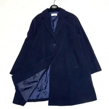 [캐시미어 특대 4L!] 플뢰르 바이 민트브리즈 체스터 코트 네이비