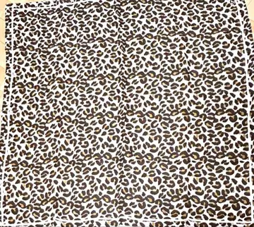 미사용 새상품 manipuri 린넨 믹스 스톨 콜라보 레오파드