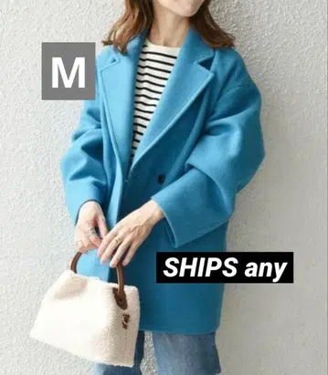 SHIPS any 논뮬징 울 코쿤 미디 더블 코트 M