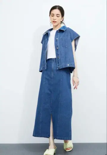 데님 자켓 & 스커트 셋업