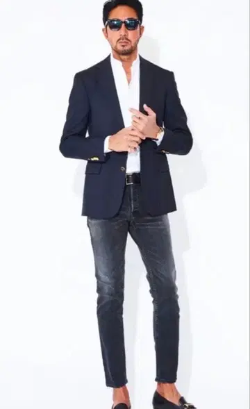 호시바 별주 S.Slim STR 5pocket USD 크롭 데님 33