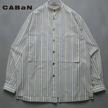 CABaN 코튼 멀티 스트라이프 빅 셔츠