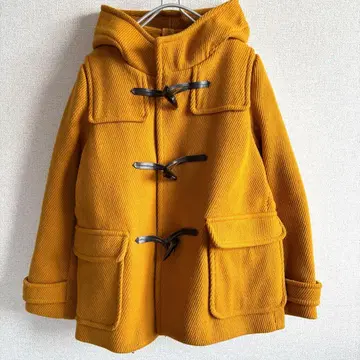 N. 머스타드 더플 코트 울 혼방 숏