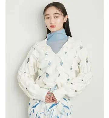 LILY BROWN 케이블 시스루 니트 풀오버