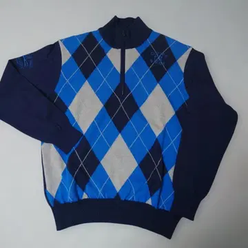 커터&백 골프 니트 방풍 스웨터 하프 지퍼 남성용 LL 사이즈