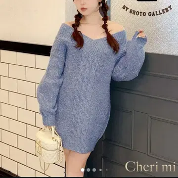 셰리미 오프숄더 라메 니트 원피스 Rady 미셸 마카롱 GYDA