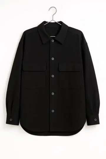 블랙 긴팔 자켓 버튼 포함