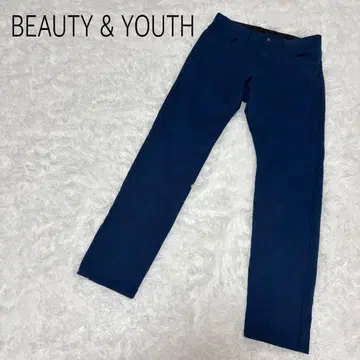 [ 뷰티&유스 ] 스트레이트 팬츠 슬림핏 네이비 컬러 울 가을/겨울