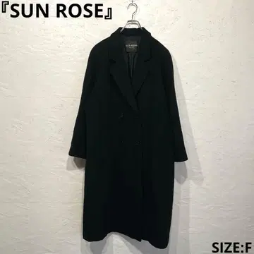 일본제 캐시미어 100% [ SUN ROSE ] 울 롱 코트 블랙 F