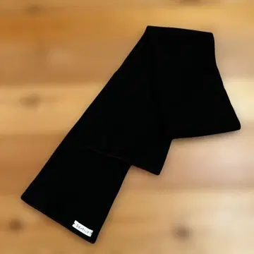 시로타의 캐시미어 머플러 블랙