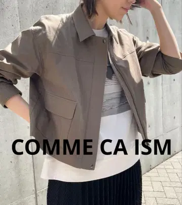 COMME CA ISM 스트레치 숏 블루종