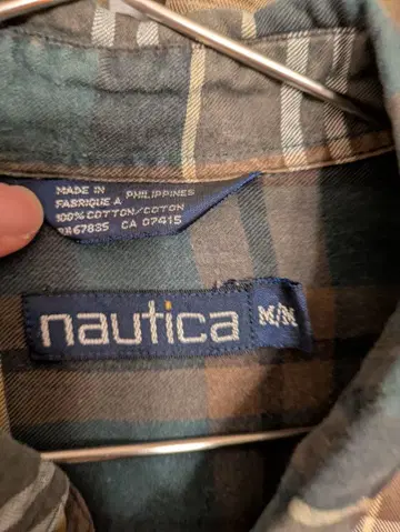 90s nautica 체크 셔츠