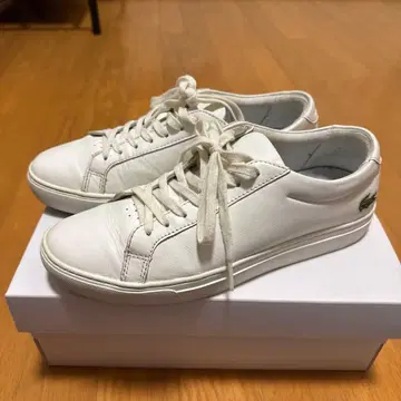 Lacoste 화이트 가죽 스니커즈 L.12.12
