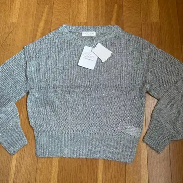 러브티크 본봉 택 포함 스팽글 모헤어 니트