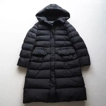 UNIQLO +J 유니클로 울트라 라이트 다운 후디드 코트 블랙 XL