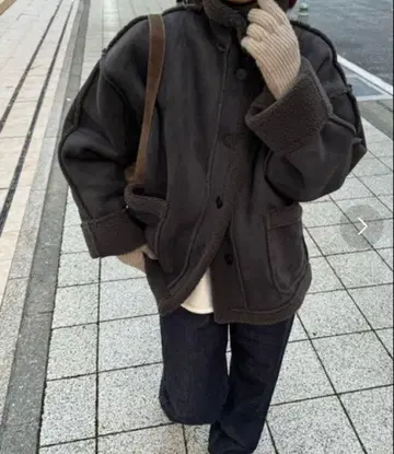 CANAL JEAN El mar 페이크 무스탕 자켓 캐널진