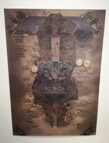 새상품 나락 지도 포스터 & 캔 마그넷 세트 메이드 인 어비스