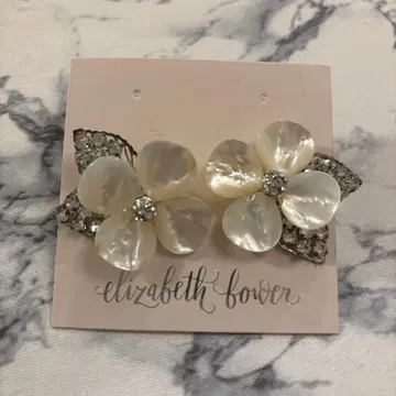 [ 미사용 ] elizabeth bower/엘리자베스바우어/플라워 귀찌