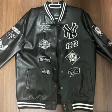 Yankees 가죽 바시티 자켓 1903