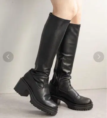 CHICO 통굽 청키 스트레치 부츠 M