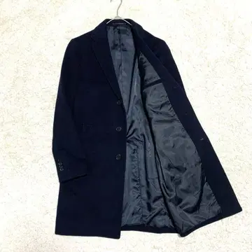 최고급 유나이티드 애로우즈 체스터 코트 캐시미어 네이비