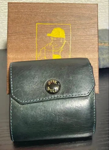 DEER BELLY 그린 접이식 지갑