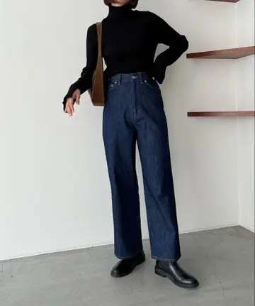 캐널진 하이웨스트 와이드 데님