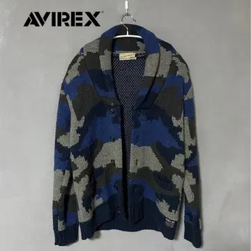 AVIREX 아비렉스 카우친 밀리터리 카모플라주 가디건