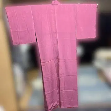 연보라 심플 무지 기모노