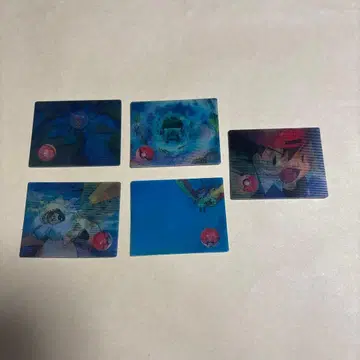 포켓몬 묶음 판매 렌티큘러 슈퍼 체인지 카드 5장 초기