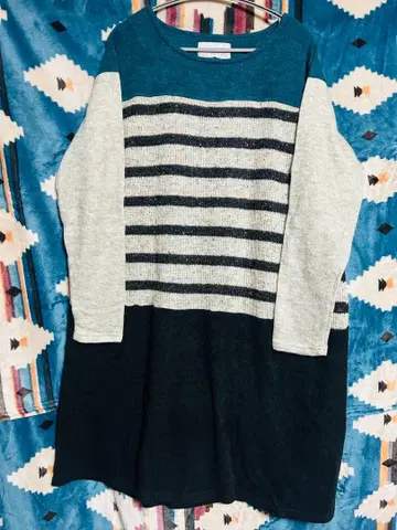 [ 새상품급 ] n'Or 스트라이프 니트 원피스 프리 사이즈