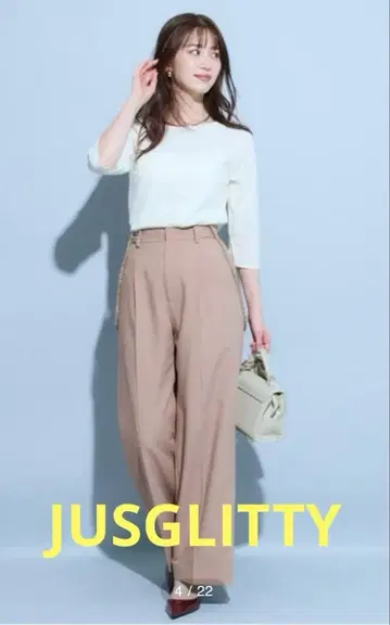 JUSGLITTY 서스펜더 체인 부착 와이드 팬츠 M 사이즈