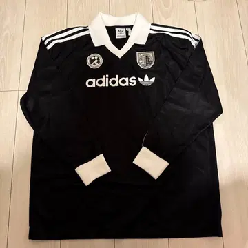 adidas 블랙 긴팔 피케 셔츠
