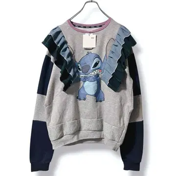 택 포함 리메이크 RERE 스티치 프릴 맨투맨 오버 사이즈