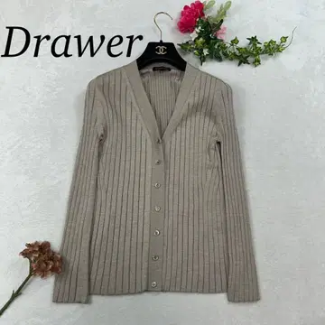 J401 미사용 새상품 S 1 드로어 리브 니트 가디건 여성용