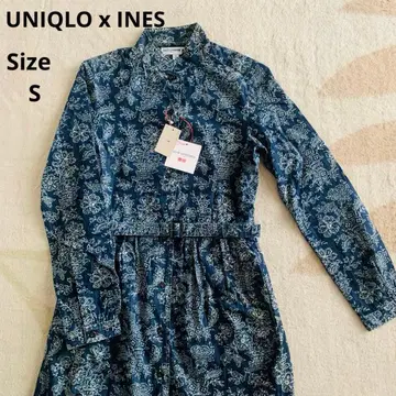 유니클로 x INES DE LA FRESSANGE 데님 프린트 원피스