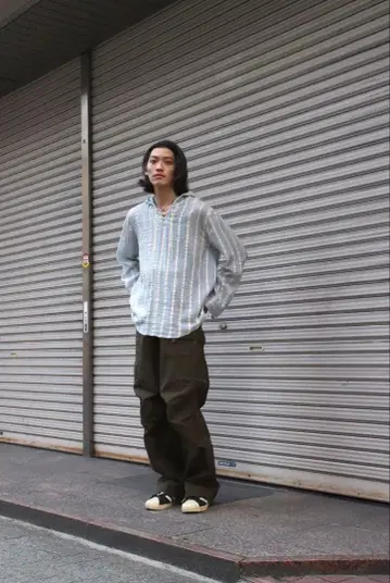 SUGARHILL RAW-EDGE CANVAS DENIM PANTS