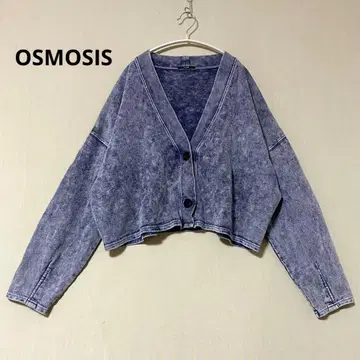 오즈모시스 OSMOSIS 숏 가디건 used 데님풍