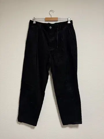 블랙 코듀로이 와이드 팬츠