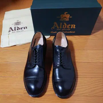 정가 22만 엔 ALDEN 알든 56251 7.5D 코도반 블랙