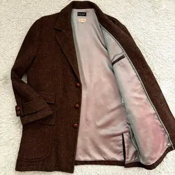 트위드 폴스미스 BRITISH 체스터 코트 호두 버튼 브라운 계열