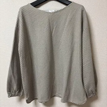 새상품 Kurihara Harumi 스트라이프 빅 트윌 스모크