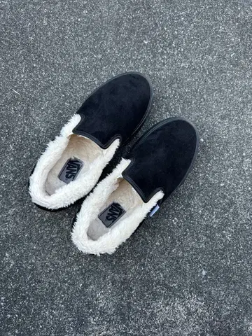 Vans 블랙 보아 슬립온 블랙