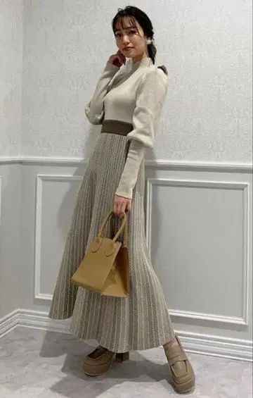 다즐린 헤링본 A라인 원피스