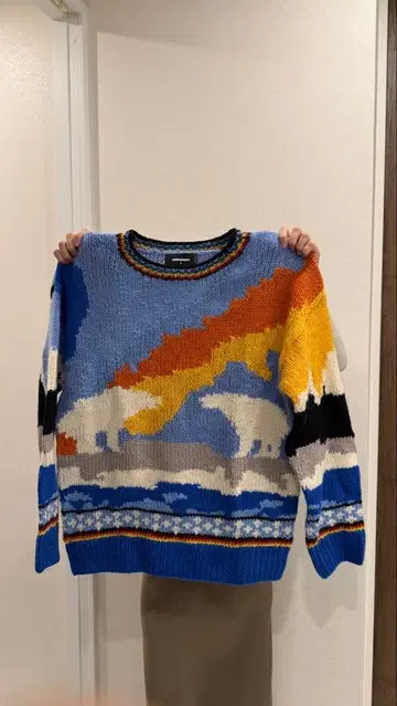 디스퀘어드 스웨터 니트 S 사이즈 런웨이 모델