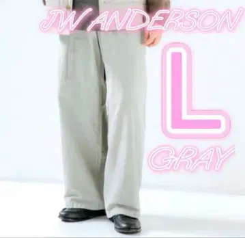 25AW 유니클로 JWANDERSON 코듀로이 워크 팬츠 그레이 L