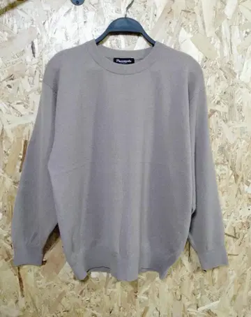 캐시미어 100% 크루넥 스웨터 베이지 남성용 L