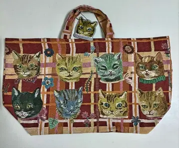 Nathalie Lete 나탈리레테 토트백 고양이 고블랑 직조 귀여운